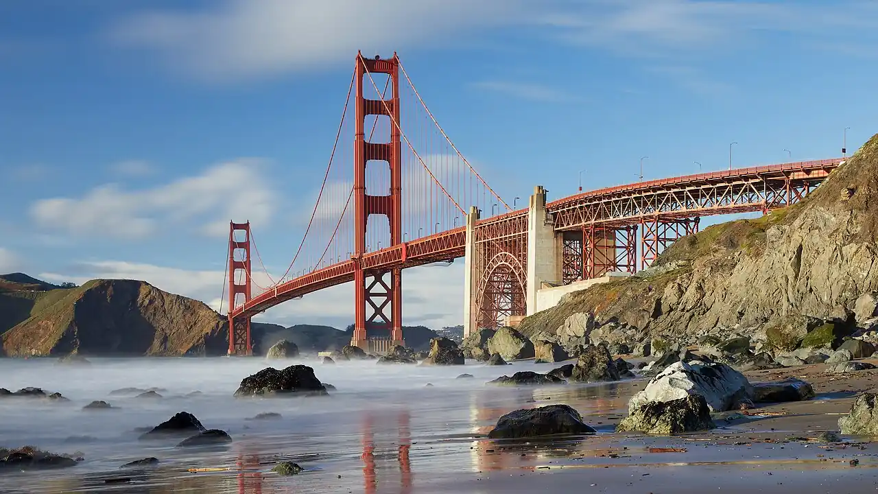 Scenic driving near San Francisco, CA